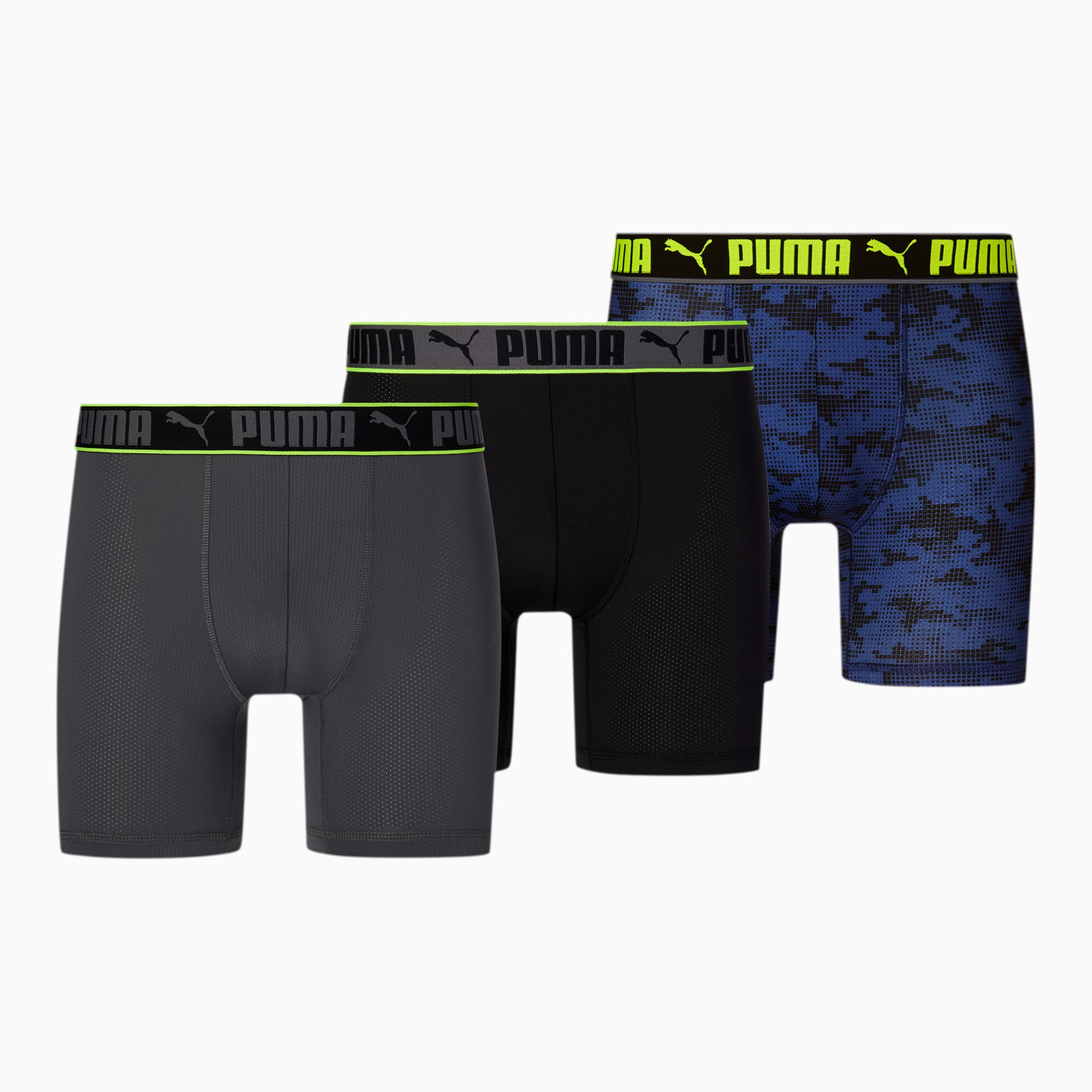 PUMA Men's 3 Pack Performance Boxer Briefs